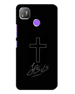 Чехол для TECNO POP 4 с картинкой «Графический крест Jesus»