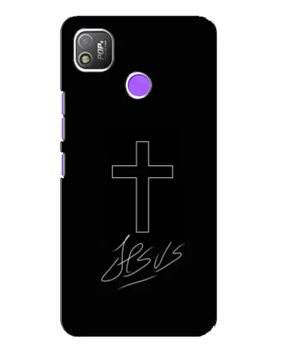 Чехол для TECNO POP 4 с картинкой «Графический крест Jesus» Чехол для TECNO POP 4 с картинкой «Графический крест Jesus»