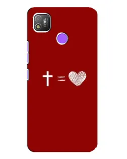 Чехол для TECNO POP 4 с картинкой «Уравнение любви»