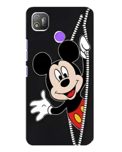 Чехол для TECNO POP 4 с картинкой «Микки раздвигает стены»