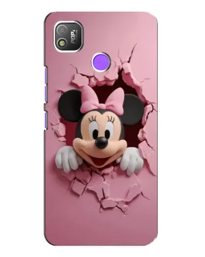 Чехол для TECNO POP 4 с картинкой «Минни сквозь стену»
