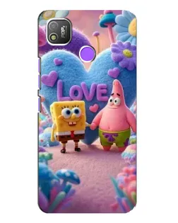 Чехол для TECNO POP 4 с картинкой «Губка Боб Патрик» Чехол для TECNO POP 4 с картинкой «Губка Боб Патрик»