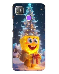 Чехол для TECNO POP 4 с картинкой «Рождественский Спанч Боб» Чехол для TECNO POP 4 с картинкой «Рождественский Спанч Боб»