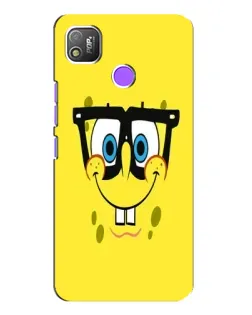 Чехол для TECNO POP 4 с картинкой «Минималистичный Спанч Боб» Чехол для TECNO POP 4 с картинкой «Минималистичный Спанч Боб»