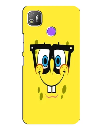 Чехол для TECNO POP 4 с картинкой «Минималистичный Спанч Боб» Чехол для TECNO POP 4 с картинкой «Минималистичный Спанч Боб»