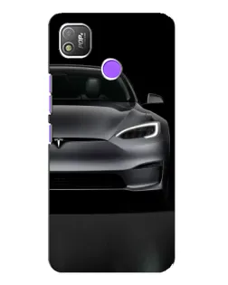 Чехол для TECNO POP 4 с картинкой «Tesla Model S Look»