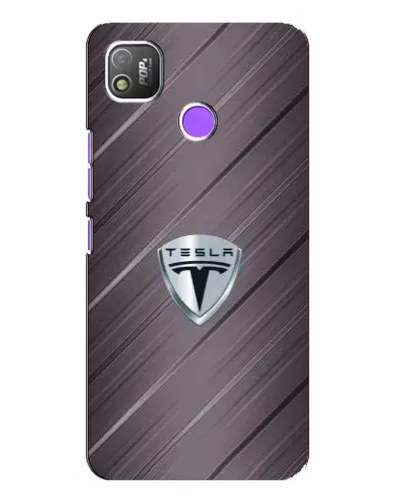 Чехол для TECNO POP 4 с картинкой «Металлическая текстура Tesla»