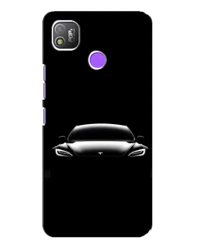 Чехол для TECNO POP 4 с картинкой «Фары Tesla Night»