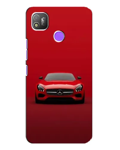 Чехол для TECNO POP 4 с картинкой «Красный Mercedes AMG»