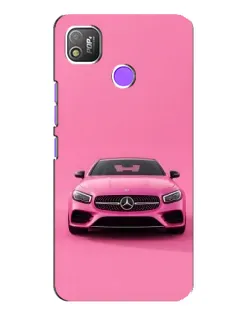 Чехол для TECNO POP 4 с картинкой «Розовый Mercedes AMG»
