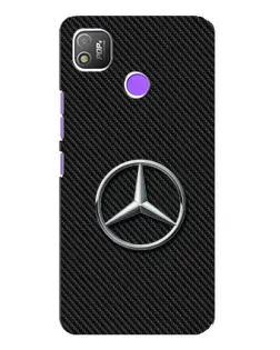 Чехол для TECNO POP 4 с картинкой «Карбоновый Mercedes стиль»