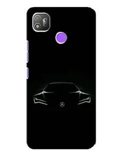 Чехол для TECNO POP 4 с картинкой «Mercedes — силуэт авто»