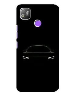 Чехол для TECNO POP 4 с картинкой «Взгляд Audi в темноте»