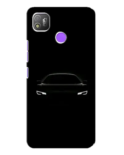 Чехол для TECNO POP 4 с картинкой «Взгляд Audi в темноте»