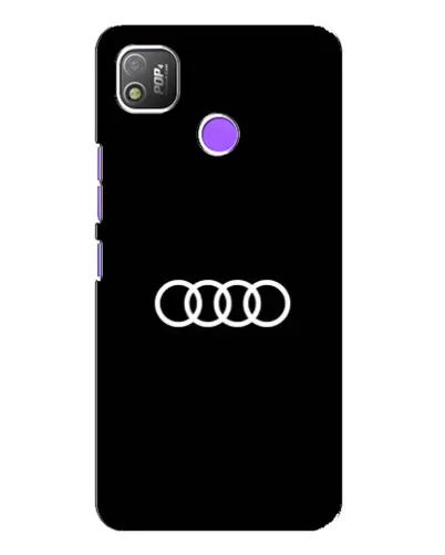 Чехол для TECNO POP 4 с картинкой «Audi White Logo»