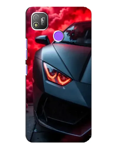Чехол для TECNO POP 4 с картинкой «Lamborghini красное сияние»