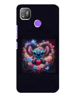 Чехол для TECNO POP 4 с картинкой «Stitch в цветах» Чехол для TECNO POP 4 с картинкой «Stitch в цветах»