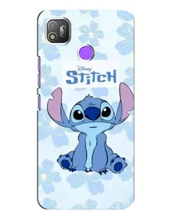 Чехол для TECNO POP 4 с картинкой «Stitch среди цветов» Чехол для TECNO POP 4 с картинкой «Stitch среди цветов»