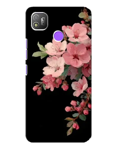 Чехол для TECNO POP 4 с картинкой «Розовая ветка сакуры»