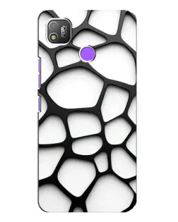 Чехол для TECNO POP 4 с картинкой «Белая объемная сетка»
