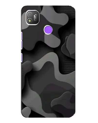 Чехол для TECNO POP 4 с картинкой «Темный абстрактный камуфляж» Чехол для TECNO POP 4 с картинкой «Темный абстрактный камуфляж»
