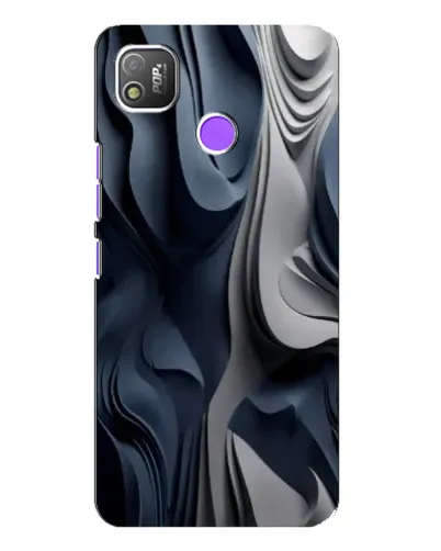 Чехол для TECNO POP 4 с картинкой «Объемные синие складки» Чехол для TECNO POP 4 с картинкой «Объемные синие складки»