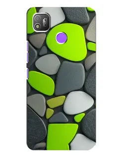 Чехол для TECNO POP 4 с картинкой «Яркая неоновая галька»