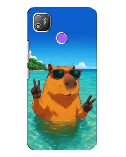 Чехол для TECNO POP 4 с картинкой «Морская капибара»