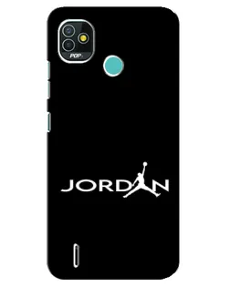 Чехол для TECNO Pop 5 (BD2p) с картинкой «Jordan White Logo» Чехол для TECNO Pop 5 (BD2p) с картинкой «Jordan White Logo»