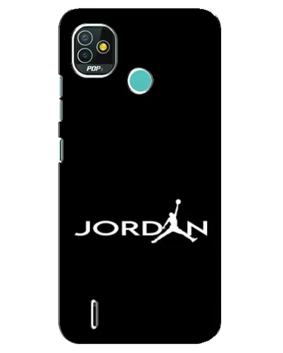 Чехол для TECNO Pop 5 (BD2p) с картинкой «Jordan White Logo»