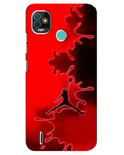Чехол для TECNO Pop 5 (BD2p) с картинкой «Jordan Red Smoke»