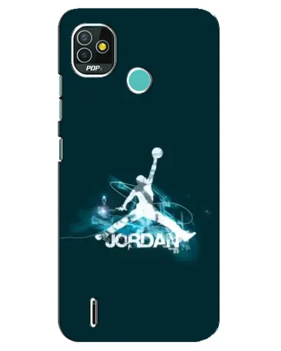 Чехол для TECNO Pop 5 (BD2p) с картинкой «Jordan Blue Fire»