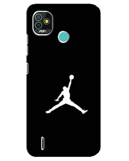 Чехол для TECNO Pop 5 (BD2p) с картинкой «Jordan Silhouette» Чехол для TECNO Pop 5 (BD2p) с картинкой «Jordan Silhouette»