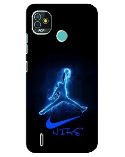 Чехол для TECNO Pop 5 (BD2p) с картинкой «Jordan Neon Blue»
