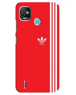 Чехол для TECNO Pop 5 (BD2p) с картинкой «Красный минимализм Adidas» Чехол для TECNO Pop 5 (BD2p) с картинкой «Красный минимализм Adidas»