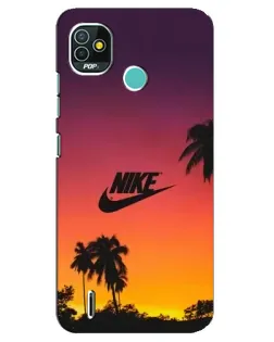 Чехол для TECNO Pop 5 (BD2p) с картинкой «Nike на закате солнца» Чехол для TECNO Pop 5 (BD2p) с картинкой «Nike на закате солнца»