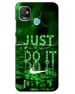 Чехол для TECNO Pop 5 (BD2p) с картинкой «Зеленый неоновый Nike» Чехол для TECNO Pop 5 (BD2p) с картинкой «Зеленый неоновый Nike»