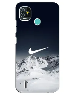 Чехол для TECNO Pop 5 (BD2p) с картинкой «Nike — зимние горы» Чехол для TECNO Pop 5 (BD2p) с картинкой «Nike — зимние горы»