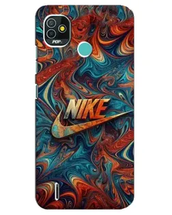 Чехол для TECNO Pop 5 (BD2p) с картинкой «Nike в абстракции» Чехол для TECNO Pop 5 (BD2p) с картинкой «Nike в абстракции»