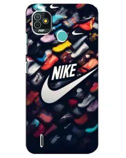 Чехол для TECNO Pop 5 (BD2p) с картинкой «Коллекция кроссовок Nike» Чехол для TECNO Pop 5 (BD2p) с картинкой «Коллекция кроссовок Nike»
