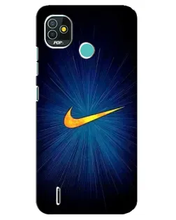 Чехол для TECNO Pop 5 (BD2p) с картинкой «Синий пульс Nike» Чехол для TECNO Pop 5 (BD2p) с картинкой «Синий пульс Nike»