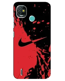 Чехол для TECNO Pop 5 (BD2p) с картинкой «Красные брызги Nike» Чехол для TECNO Pop 5 (BD2p) с картинкой «Красные брызги Nike»