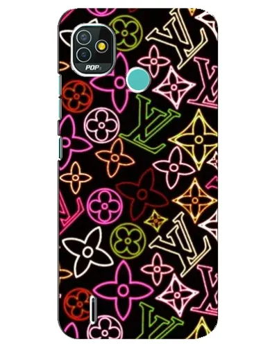 Чехол для TECNO Pop 5 (BD2p) с картинкой «Неоновый микс Nike»