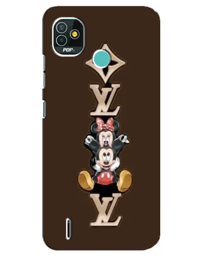 Чехол для TECNO Pop 5 (BD2p) с картинкой «LV и Микки Маус»