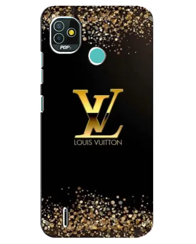 Чехол для TECNO Pop 5 (BD2p) с картинкой «LV — золотые искры»