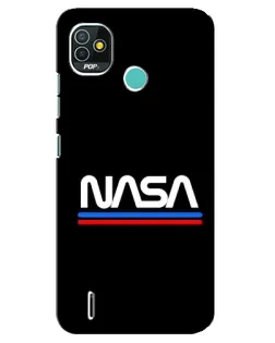 Чехол для TECNO Pop 5 (BD2p) с картинкой «NASA — классика Red Blue» Чехол для TECNO Pop 5 (BD2p) с картинкой «NASA — классика Red Blue»