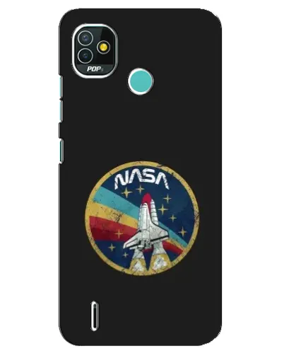 Чехол для TECNO Pop 5 (BD2p) с картинкой «NASA — эмблема миссии»