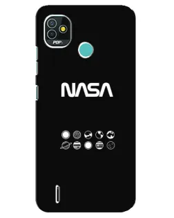 Чехол для TECNO Pop 5 (BD2p) с картинкой «NASA — технический принт» Чехол для TECNO Pop 5 (BD2p) с картинкой «NASA — технический принт»