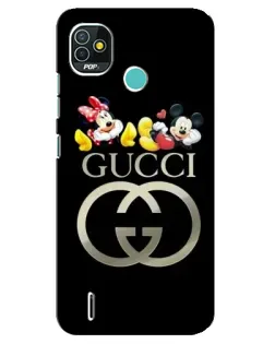 Чохол для TECNO Pop 5 (BD2p) з картинкою «Gucci — герої Disney»