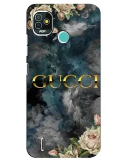 Чохол для TECNO Pop 5 (BD2p) з картинкою «Абстрактні квіти Gucci»